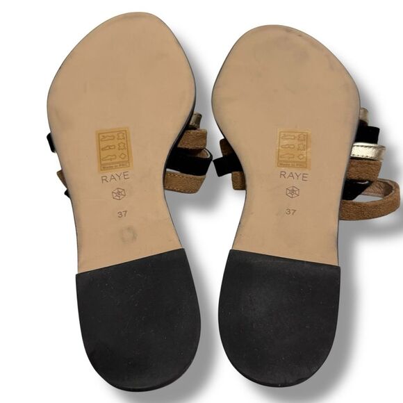 Raye Multi Strap Flat Slide Sandals Multicolor Leather Size EU 37 US 6.5 - Picture 6 of 9